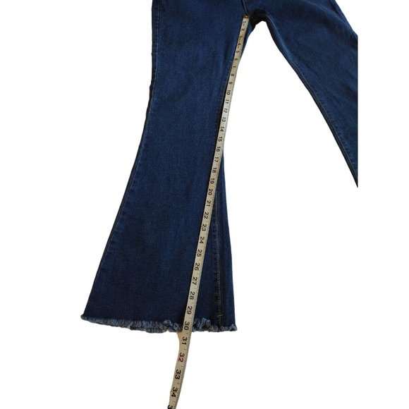 Womens Jeans Xl Stretch Flare  Raw Hem - Picture 8 of 10